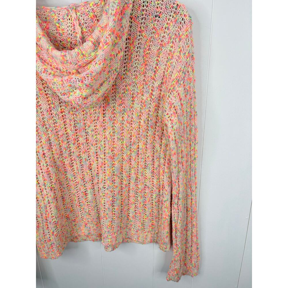🧺 5 for $25 Sale Lisa Todd Skittles Confetti Knit Hoodie Sweater Size XS Orange - Picture 10 of 11